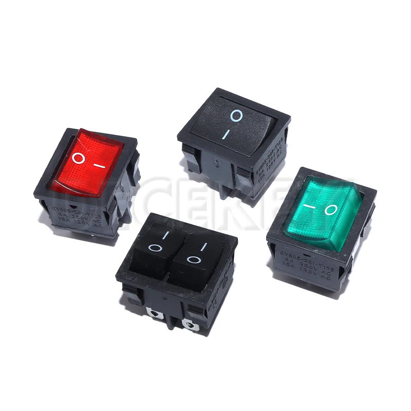 1pcs KCD5 4Pin 6Pin 2 Position 3 Position 15A / 250VAC 21x24mm 21 * 24mm Rock Switches Kit on-off on-off-on