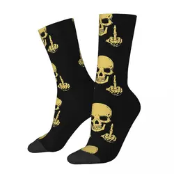 Hip Hop Retro Skeleton Flippin Crazy calzini da uomo Skull Unisex Harajuku senza cuciture stampato novità Happy Crew Sock Boys Gift