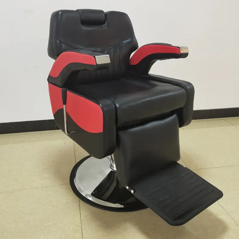 Manufacturer Salon Chair for Hair Cutting Shaving Perm Dyeing Reclining Barber Chair Retro Oil Head Styling Seat