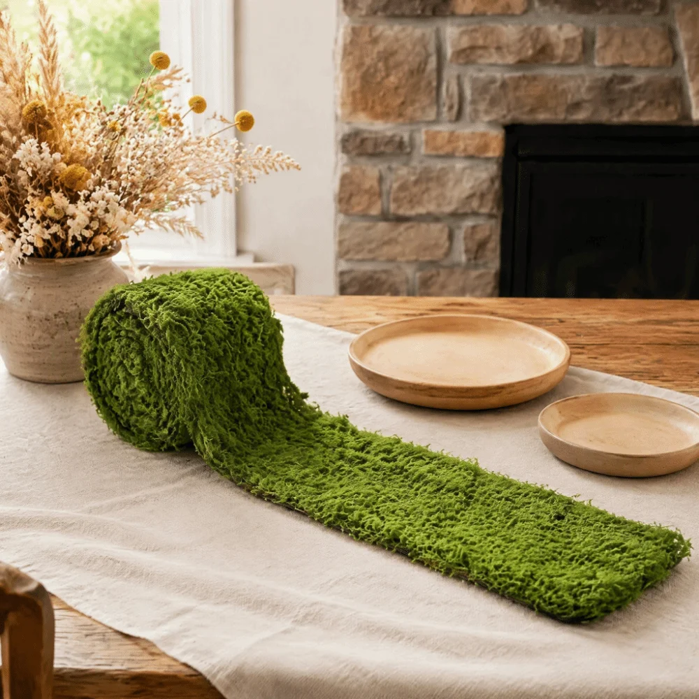 Green Micro-landscape Model Lawn 10*120cm 20*120cm Free Cutting Faux Grass Table Runner Handmade Material Table Runner