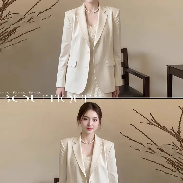 Women'S Modern Blazers Age Reducing Off-Shoulder Vacation Cold Boyfriend Exquisitely Trimmed  Clearance