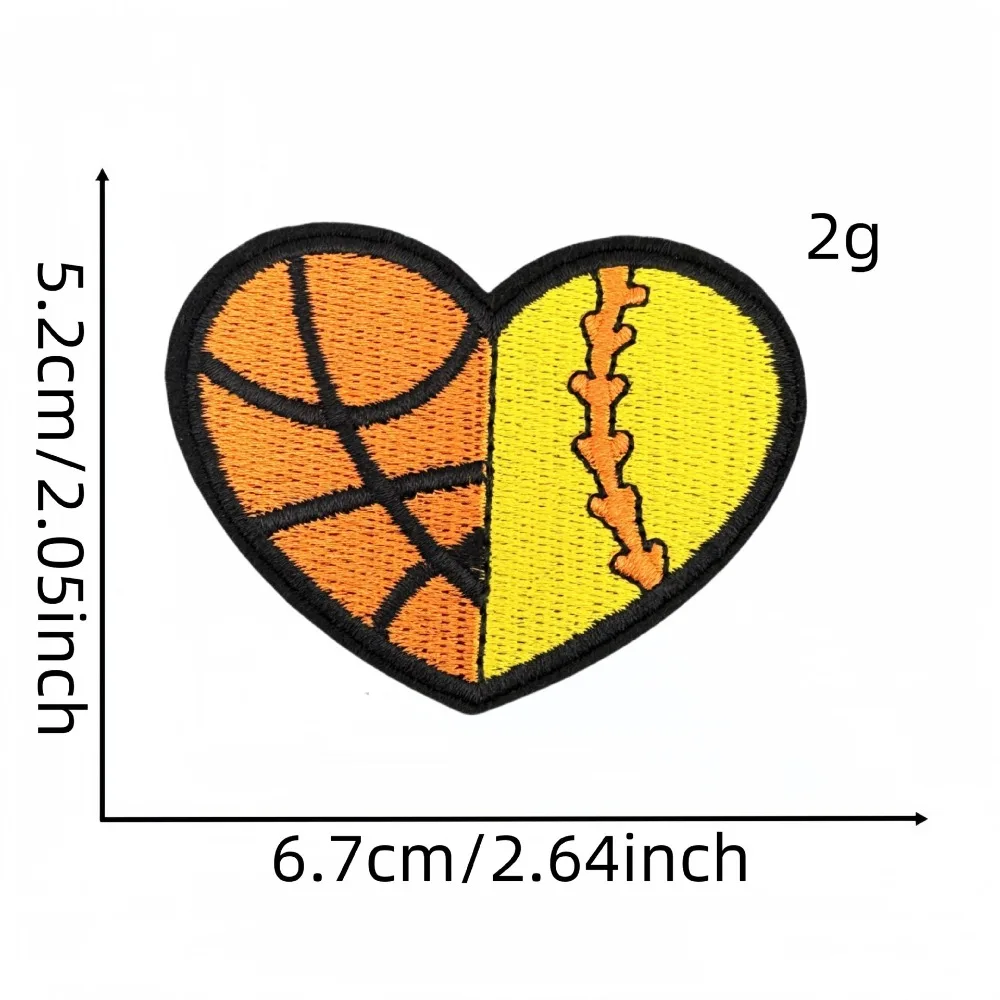 Kartun Basket Bordir Kain Patch Lencana Stiker Bordir Patch Besi Pada Transfer untuk Pakaian Appliques Scp