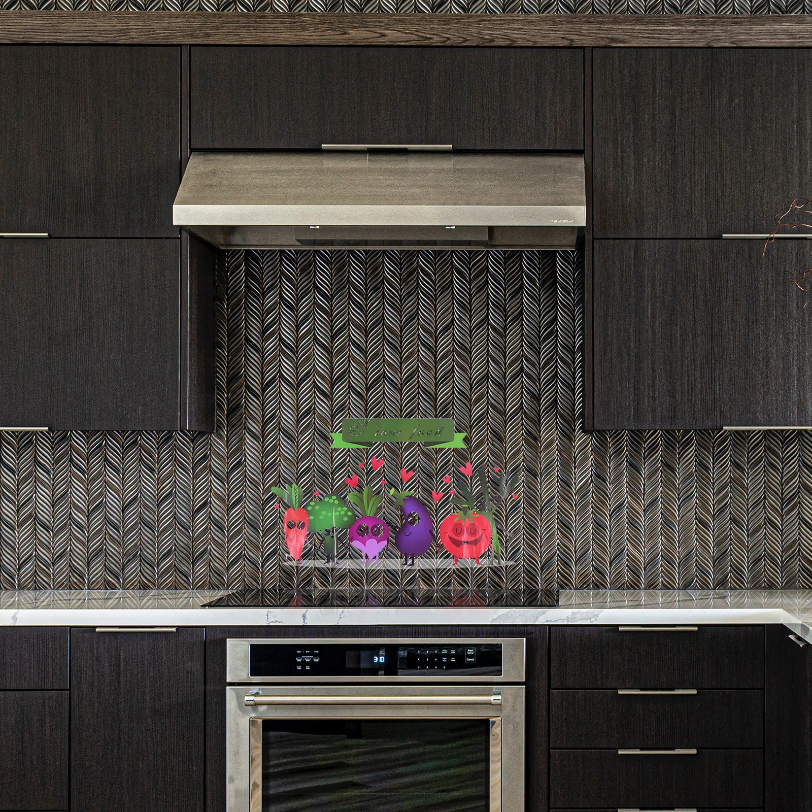 2 Sheets Cooking Bench Sticker Kitchen Cabinet Oil-proof Tile Wall for Pvc Decals view 4