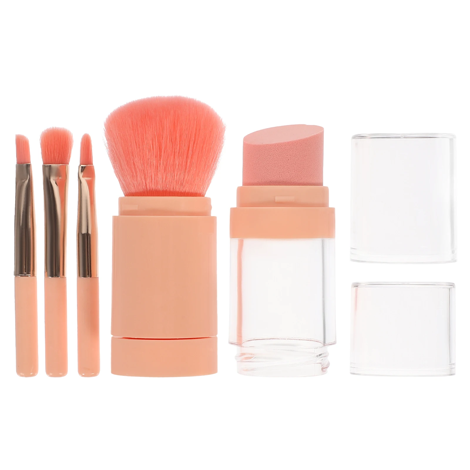 

5in1 Makeup Brush Set Pink Blush Highlighter Foundation Powder Lady Girls Cosmetics Multi Functional Long Lasting