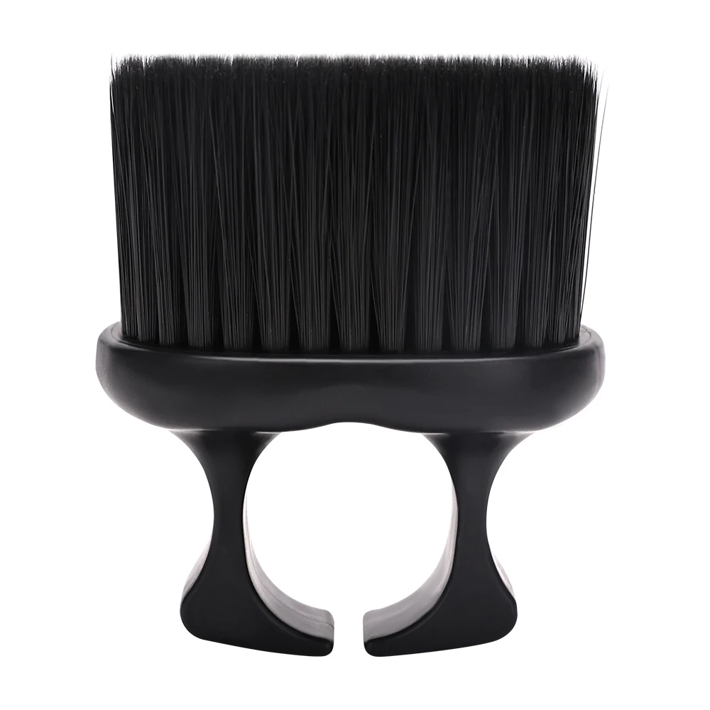 Black Ring Neck Duster Barber Remove Loose Hair Brush Hair Cutting Brush Soft Hair Cleaning Brush Hairdressing Tools