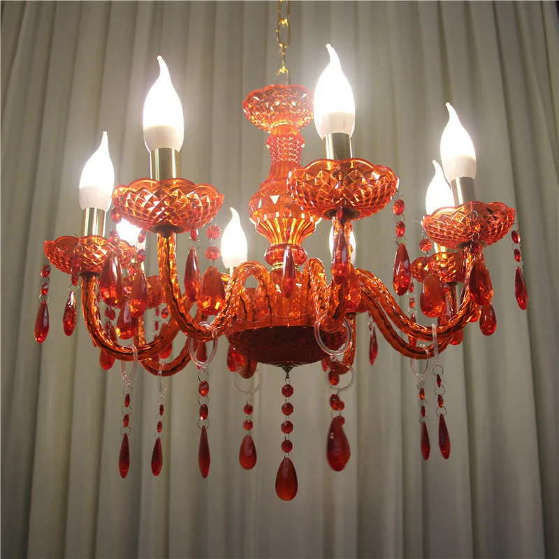 New red acrylic crystal chandelier, wedding supplies, ceremony pavilion venue layout, decoration props, wedding guide