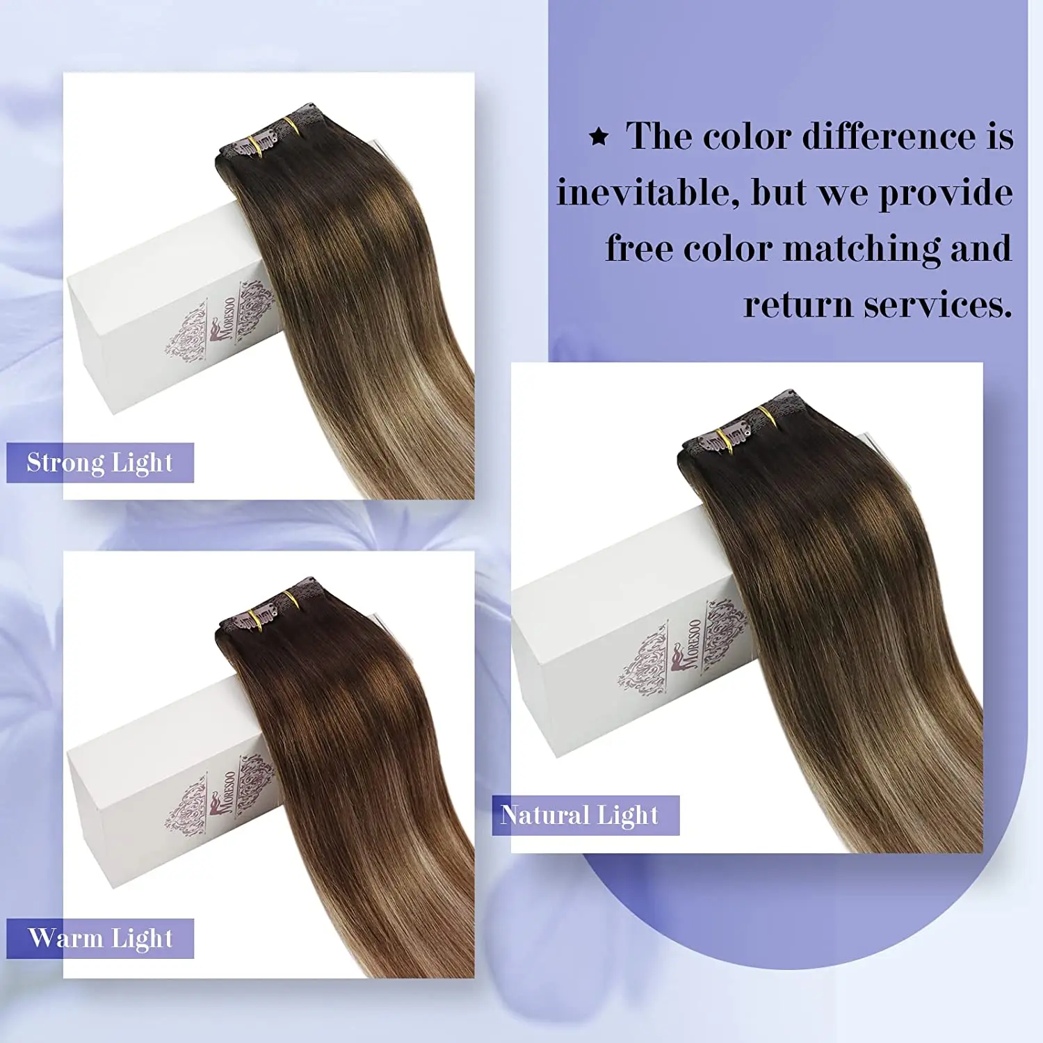 [Горячая распродажа] Moresoo Clip in Hair Extensions Натуральные натуральные волосы Remy Straight Set 5 и 7 шт. Бразильские заколки для наращивания человеческих волос