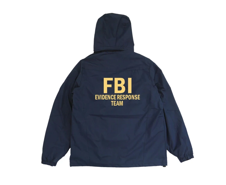 

US FBI Trench Coat Unisex Long Sleeve Identification Federal Agent Cotton Jacket Autumn Winter Thickened Velvet Top