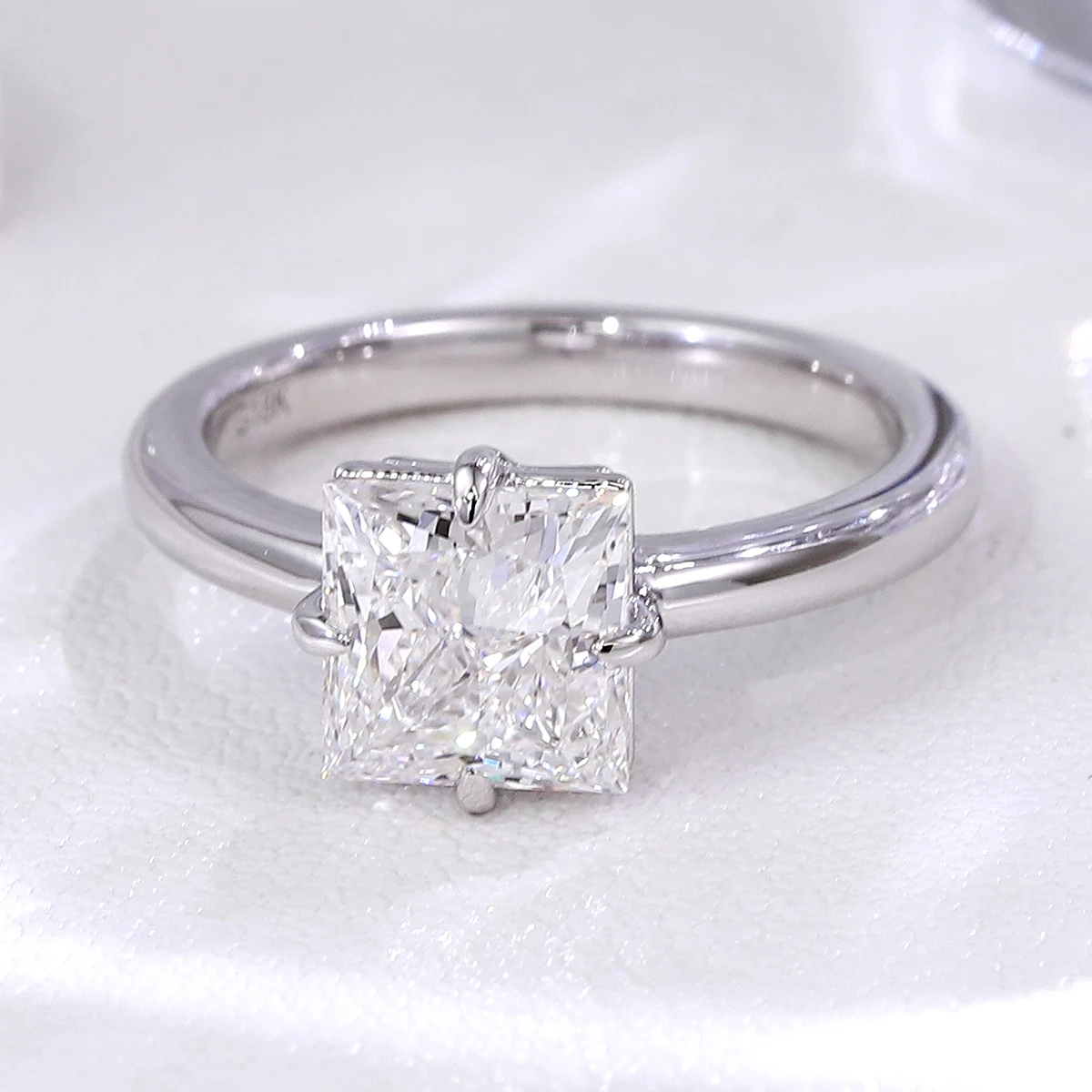 

Provence Classic Solitaire Rings Solid gold rings for woman 1ct IGI D/VS1Princess cut Lab Diamond Luxury Wedding Rings Custom