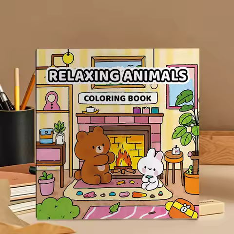 Funny Cartoon Coloring Book Educational Stress Relief Paperback Painting Gift Doodles Book for Adults And Teens