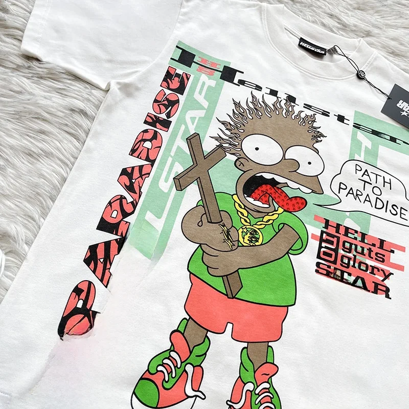 Simpson Creative Theme Short Sleeve T-Shirt Cotton Breathable Casual round Neck Print Youth Popular Summer T-Shirt for Men An...