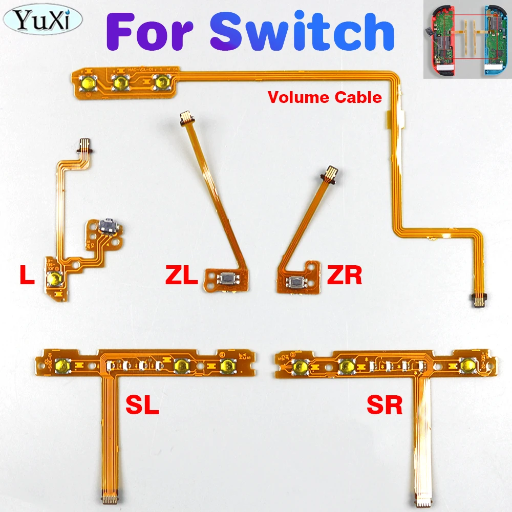 

1pc SR SL ZR ZL L Button Key Ribbon Flex Cable for Nintend Switch JoyCon NS Volume Cable Left Handle Right Button Repair Part