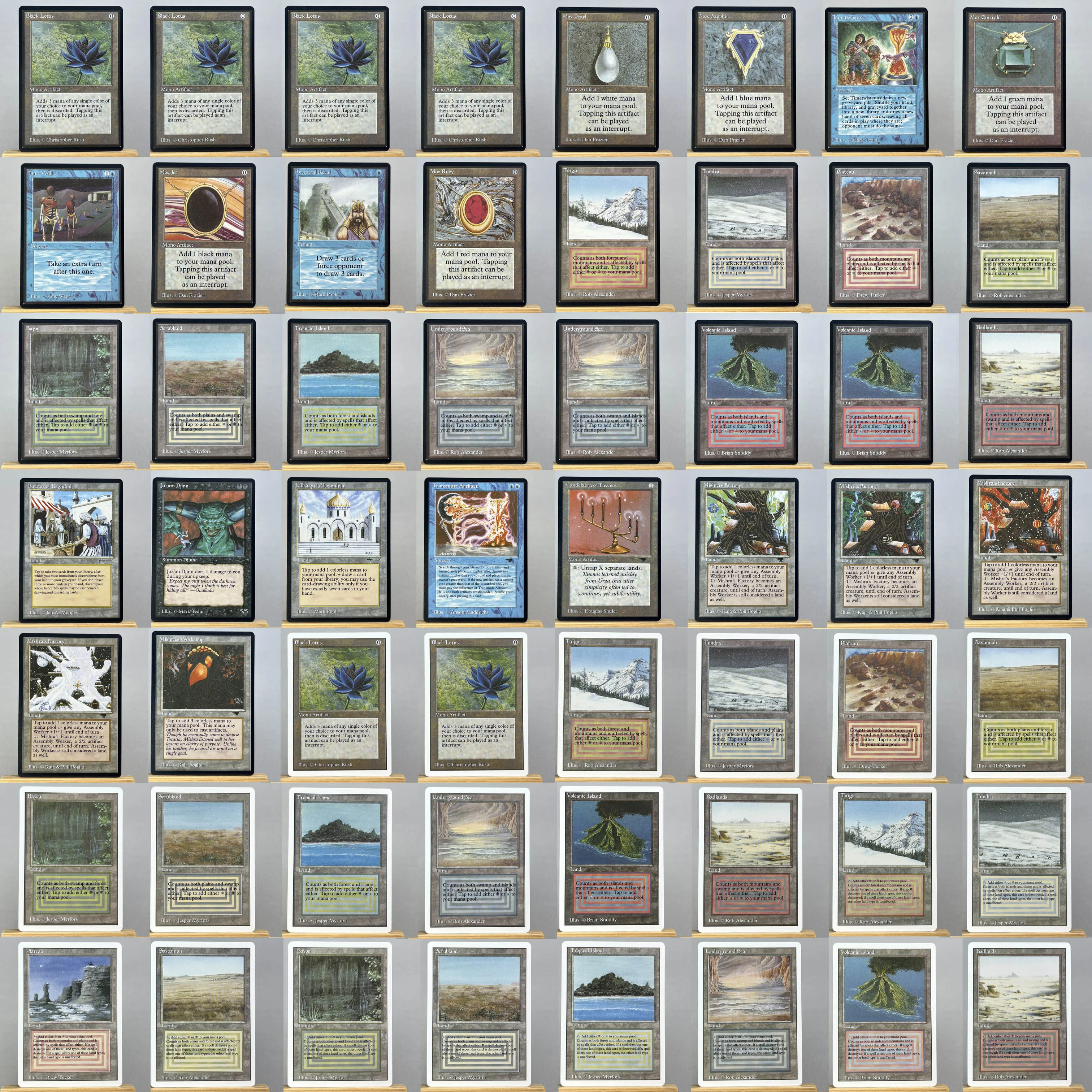 Whole Set TCG Cards for Home Play Proxy magical power9 beta fetch lands VMA dual  shock land The One Ring gathering Sol Ring