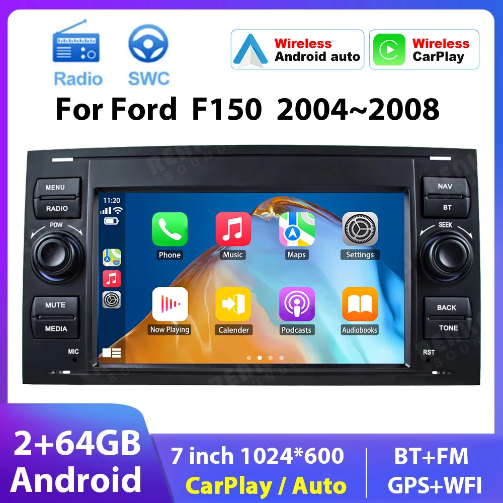 2 Din Android Car stereo Radio 7“ For Ford Transit Focus 2005 - 2007 Touch Screen Car MP5 Player WIFI GPS FM Radio Carplay