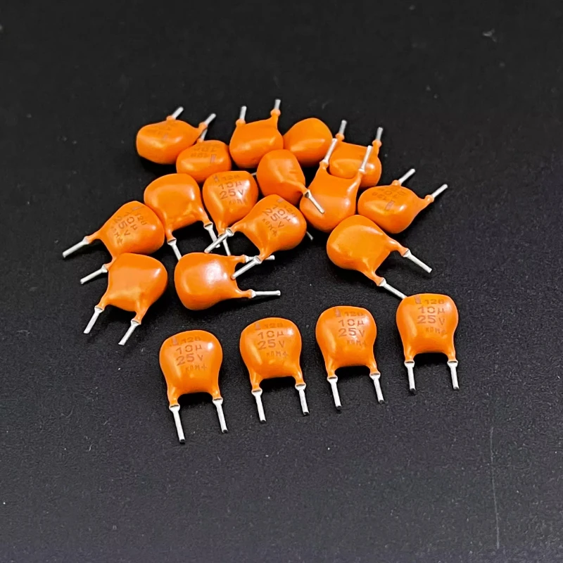 

5PCS/LOT 10UF 25V Copper Foot Direct Insertion Audio Solid-state Tantalum Capacitor