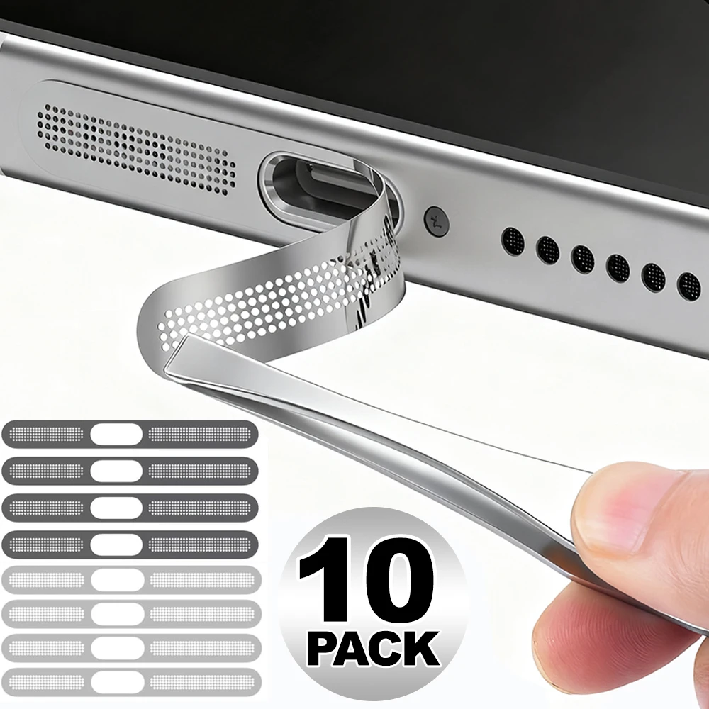 Capa adesiva antipoeira de malha de alto-falante de metal para iphone 17/17 pro/17 air/17 promax kits de limpeza anti-arranhões e anti-poeira