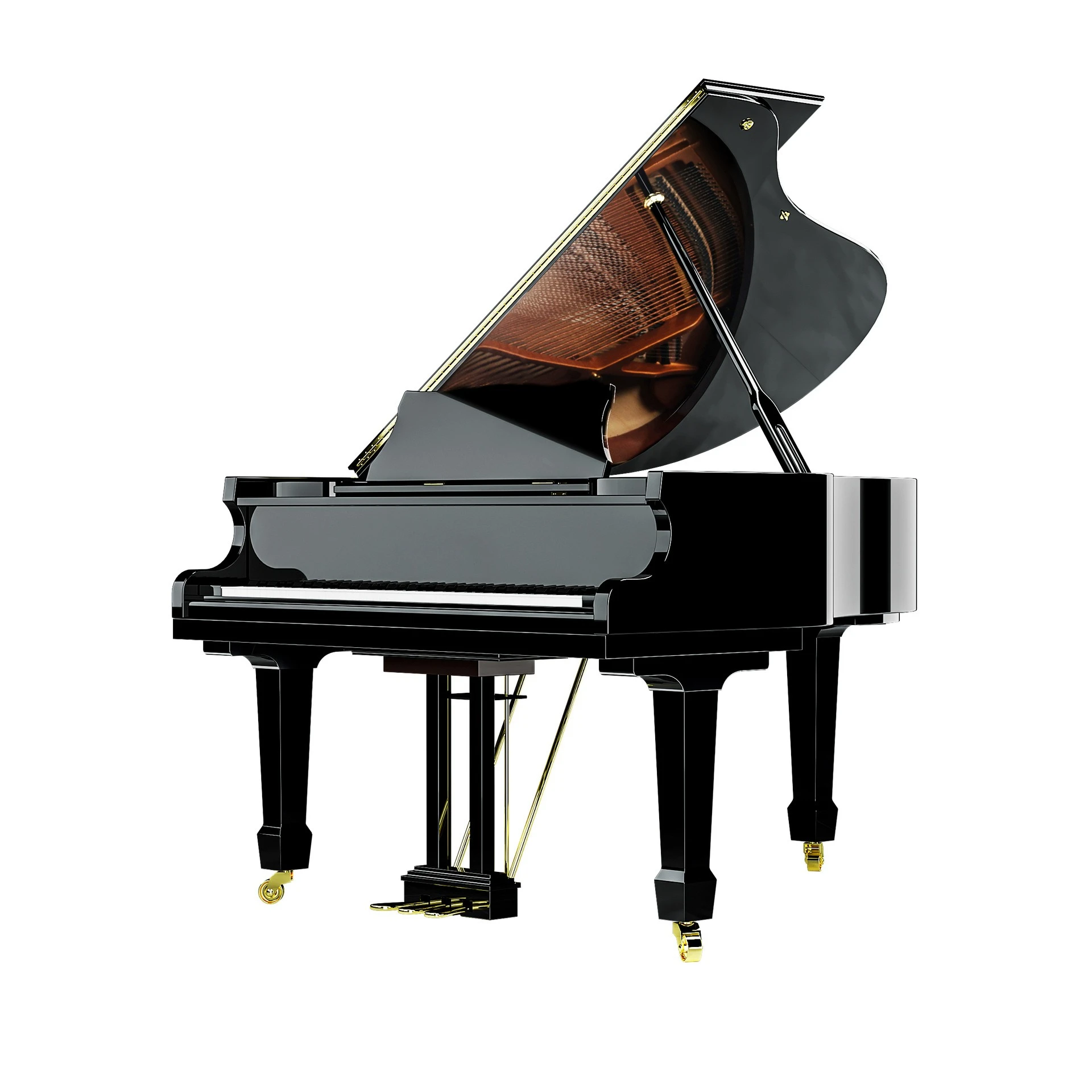 

Hooqu Premium 88-Key Digital Grand Piano with Bench and Polished Finish