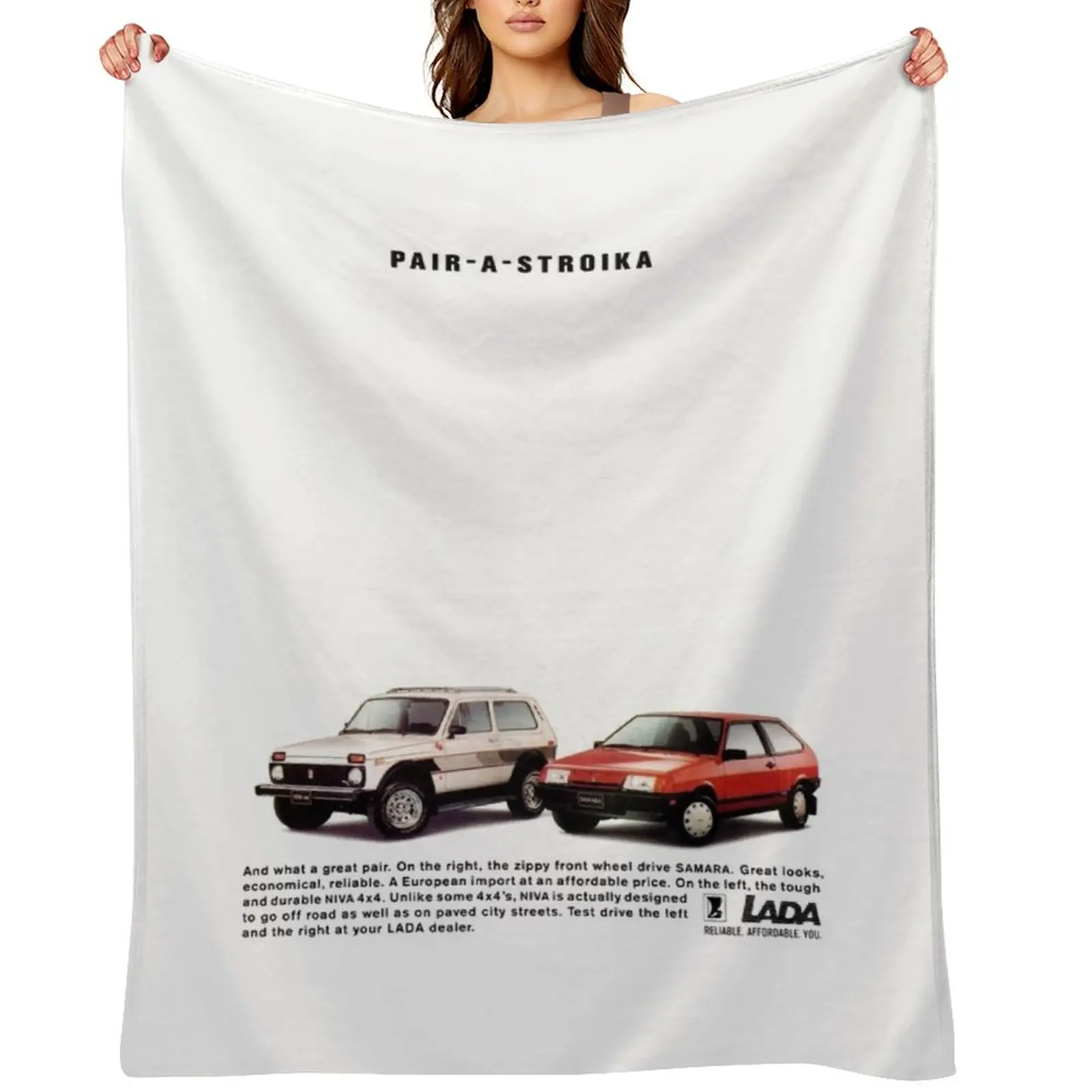 

LADA SAMARA / LADA NIVA Throw Blanket Soft Plaid Custom Hair Blankets