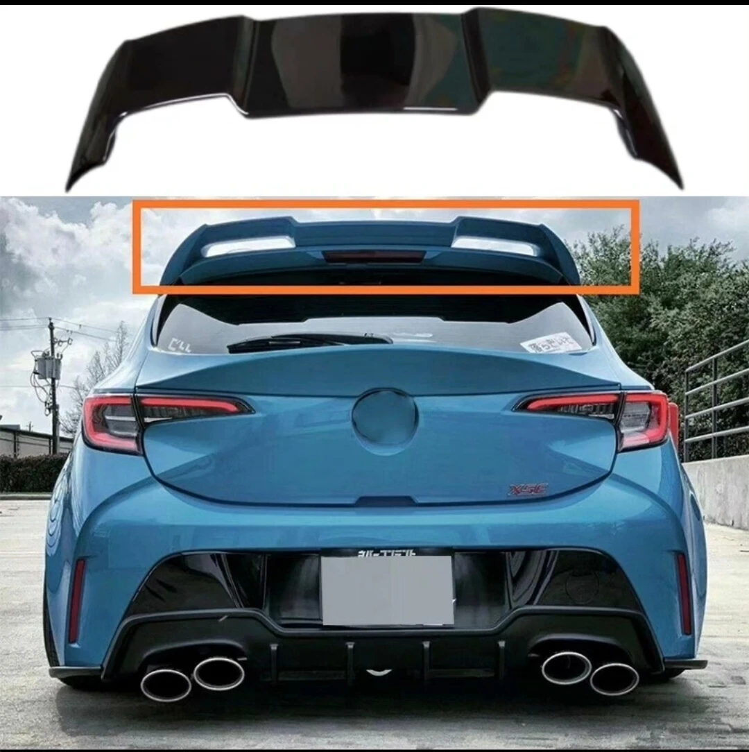 Pour Corolla 19-23 nouveau hayon spécial aileron arrière aile arrière ABS motif en Fiber de carbone sport grande aile arrière
