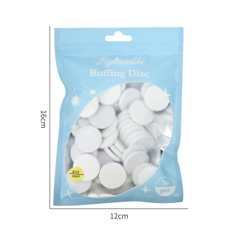 15/20/25MM Nail Buffing Disc Nail Surface Quick Polishing Grinding Disc Manicure Special Tool Accessories