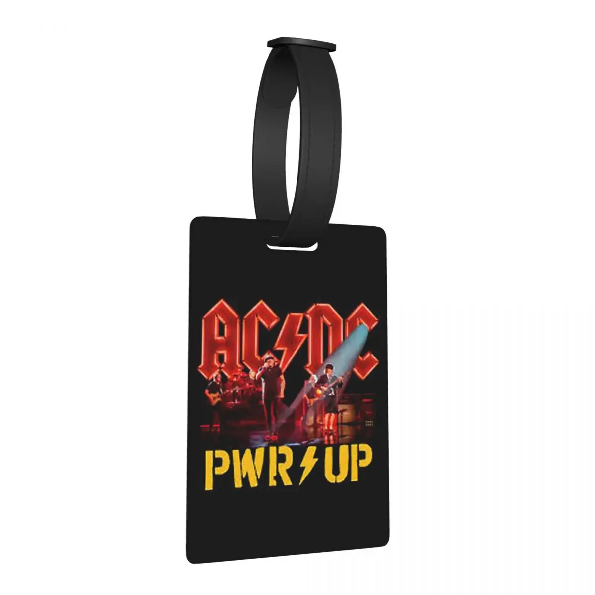 

Ac и Dc Power Up Rock Party Багажные бирки Аксессуары для чемодана для путешествий Портативный багаж Посадная бирка Держатель этикетки ID Имя Адрес