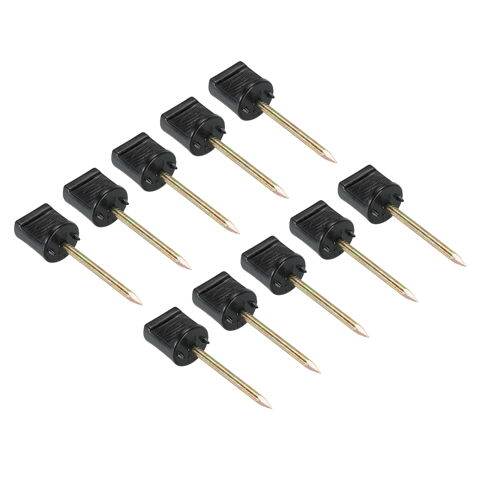 Uxcell 10 pièces broches de cible de tir à l'arc clous en alliage d'acier au manganèse broche de cible de tir fixe pour maintenir le visage en papier de cible, noir