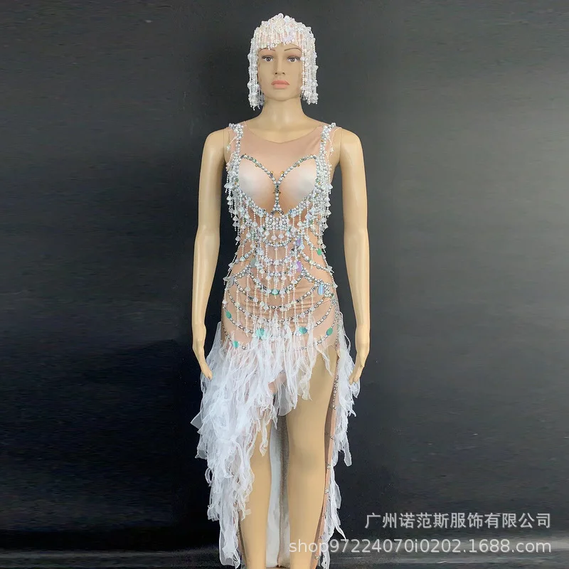 2025 lado split temperamento noite wear empresa reunião anual dança desempenho bar cantando carro mostrar modelo roupas de desempenho