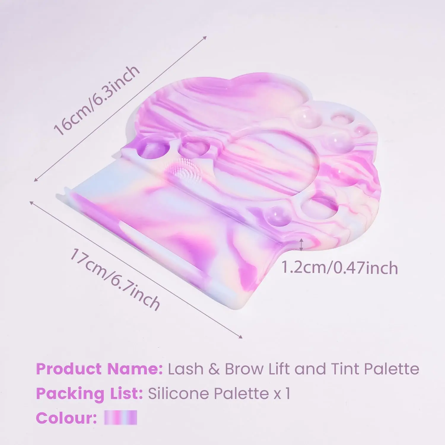 Libeauty 1 pièces plateau en Silicone Extra Large pour le levage des cils et le stratification des sourcils 14 sections patte de chat Palette en Silicone outils de permanente des cils