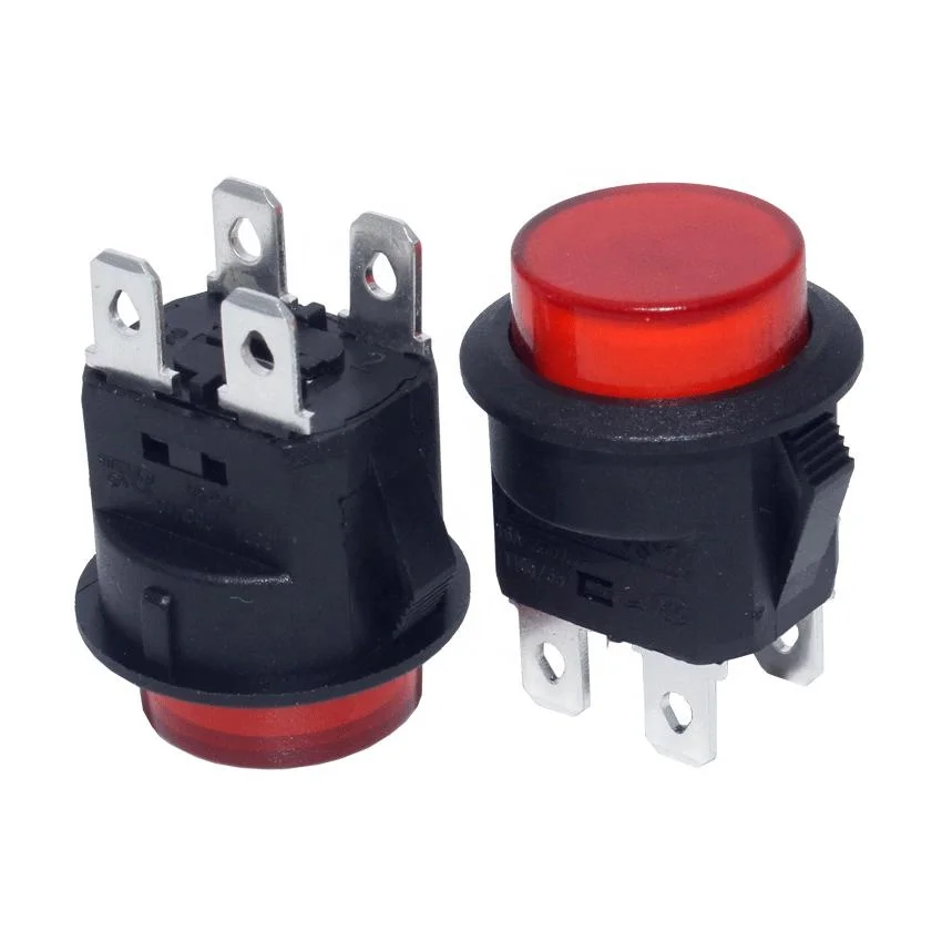 

Waterproof red button 4 pin terminals button switch Self locking manual reset with plastic cover/cap IP65 in DPDT OUTDOOR