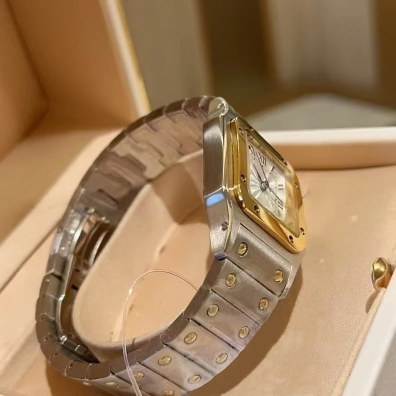 موضة العلامة التجارية ساعات المعصم امرأة فتاة السيدات 29 مللي متر 26 مللي متر مربع نوعية جيدة الصلب المعادن الفرقة اليابانية الكوارتز ساعة فاخرة CT115