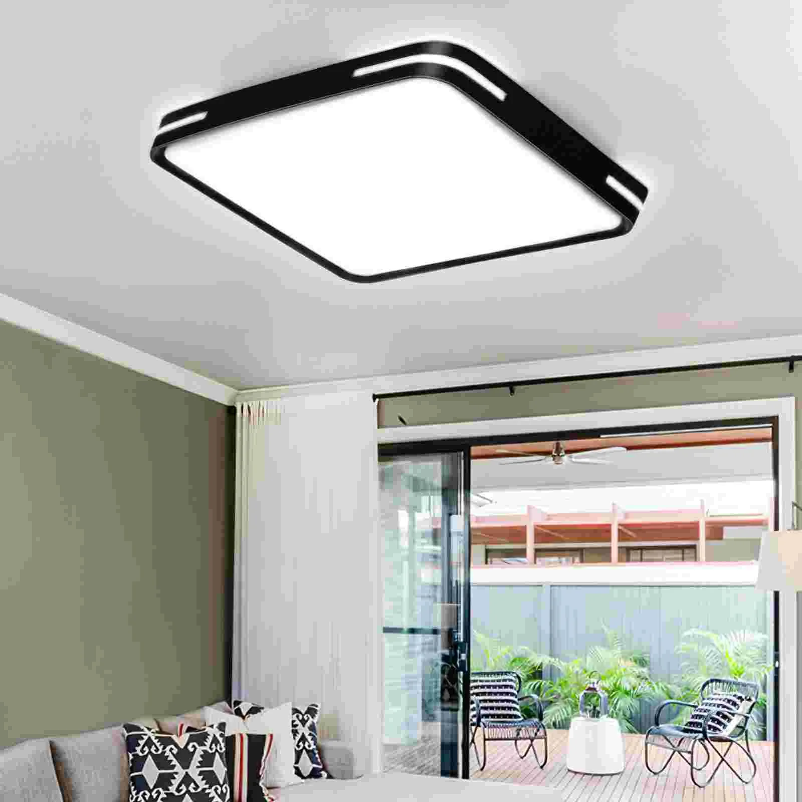 Ceiling Light Lamp Lights Bedroom Fashion Slim Chandelier White Close to Fixtures Modern