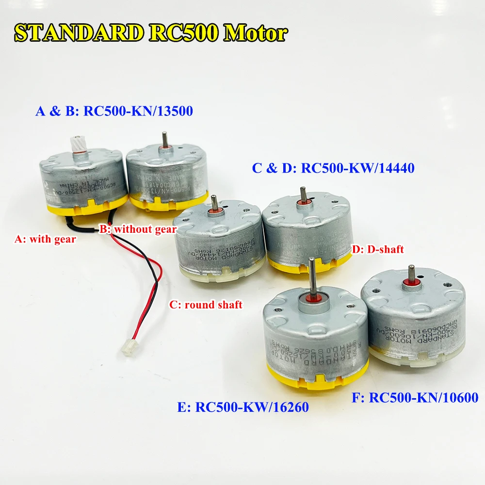 1 Motor estándar RC500-KN 13500/Motor RC500-KW 14440/Motor RC500-KW 16260/Motor RC500-KN 10600 para barredora robótica