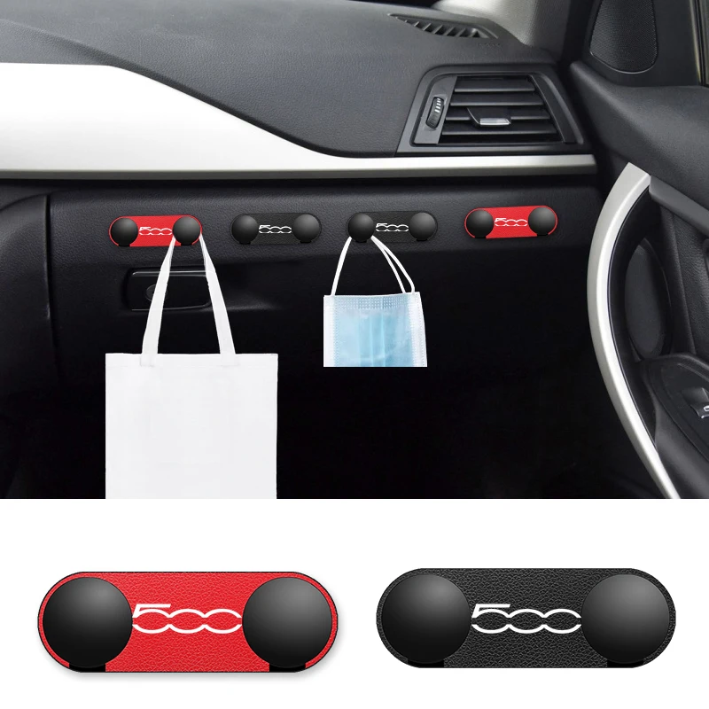 

Car Double Hooks Organizer Alloy Hook Hanging Storage For Fiat 500 500c 500e 500x 500c 500s 500xl Car Interior Accessories