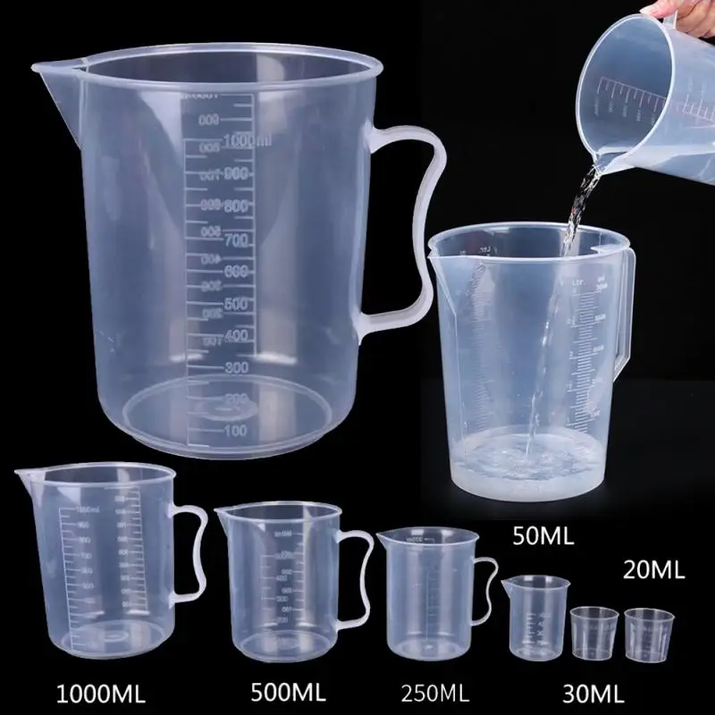 Graduated Measuring Cup For Baking Beaker Portable Clear Plastic Liquid Measure Jug Cup Container Multifunctional Measuring Cup