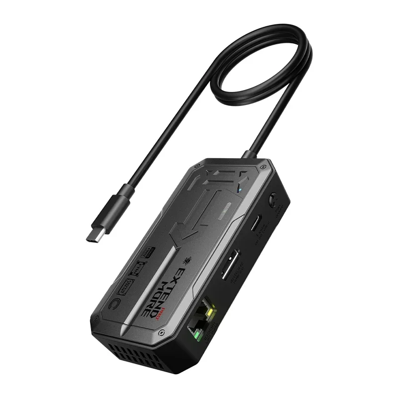 

perfect 2026High Quality 6 in 1 Type-C Hub MI USB3.0 RJ45 USB-C PD 100W Charging Adapter 6 Ports USB C Hubultiport Dock Station