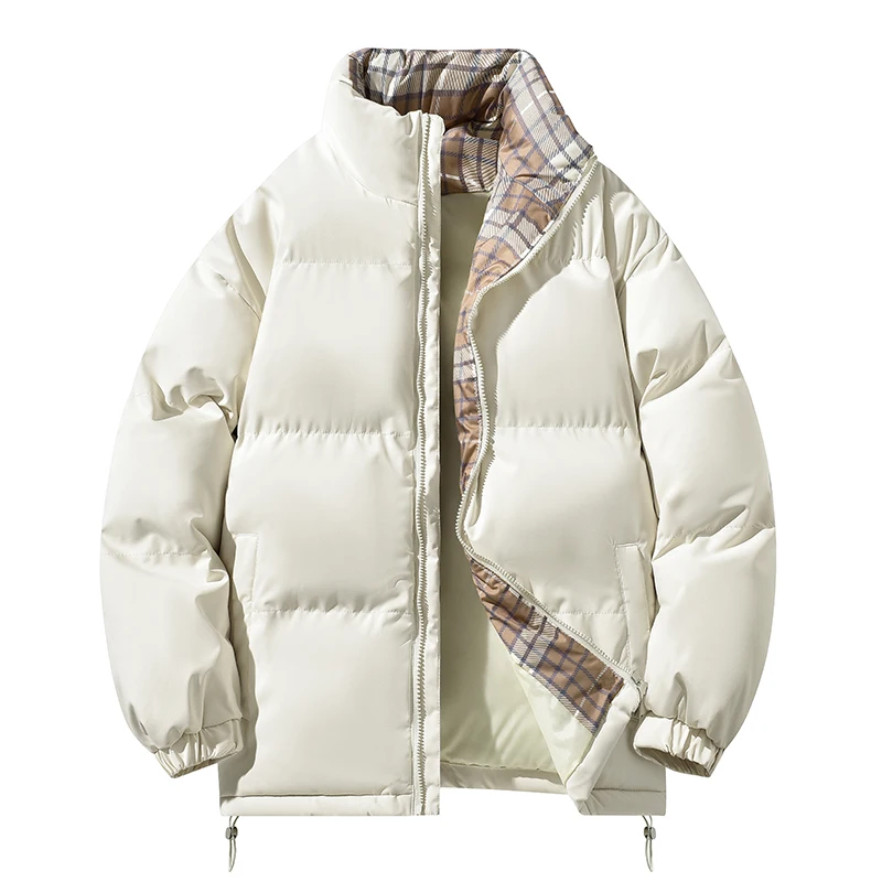 

Spot Double-sided Men's Clothing Cotton Jacket for Autumn and Winter Casual Men's Thick Cotton Bread Stand Up Collar