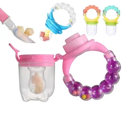 Baby Fruit Rice Paste Auxiliary Teething Bag Food Grade Silicone Teething Stick Newborn Photography Accessories