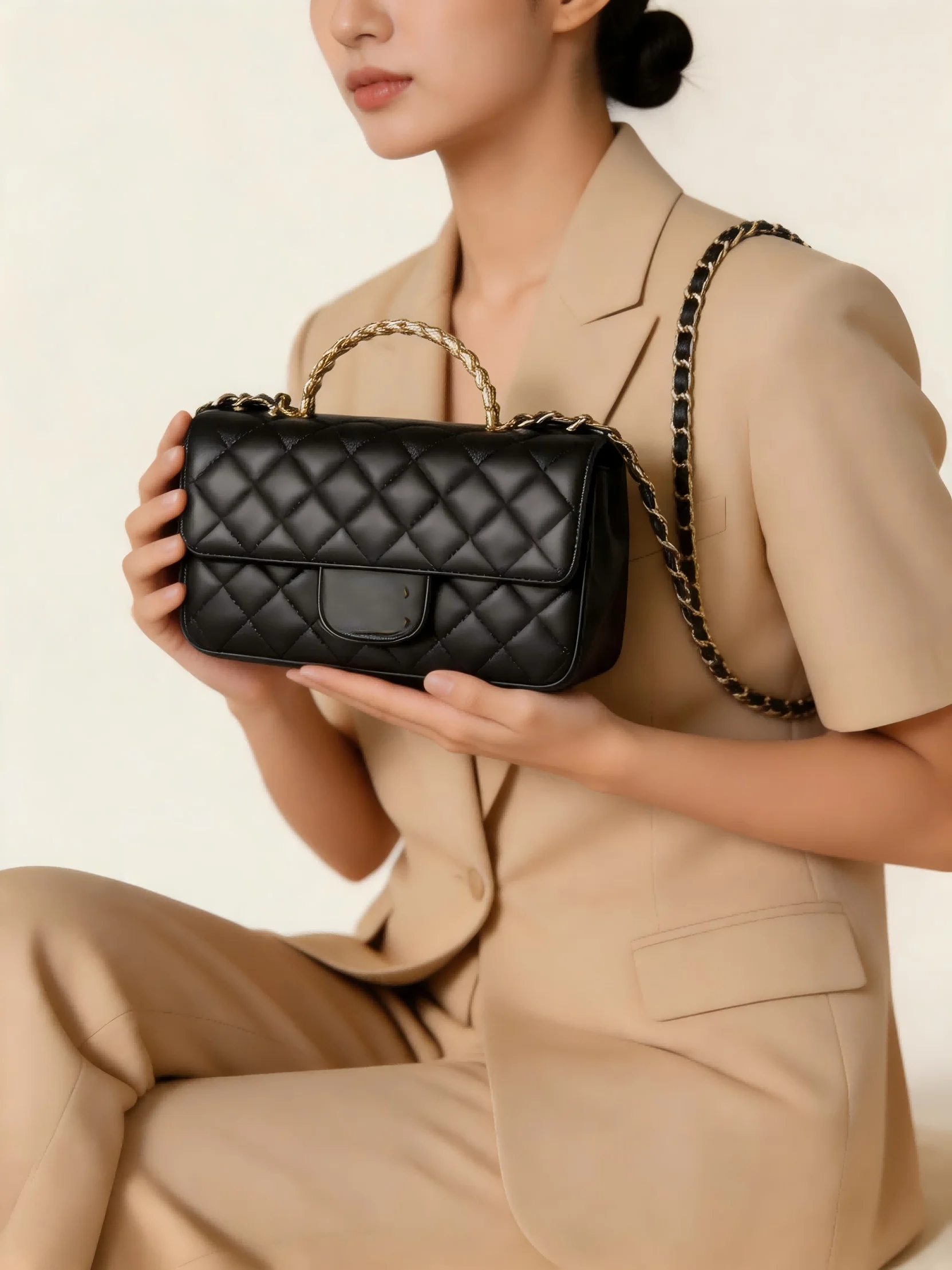 Global Hot Sale Genuine Leather Women Handbag Multiway Shoulder Crossbody Bag