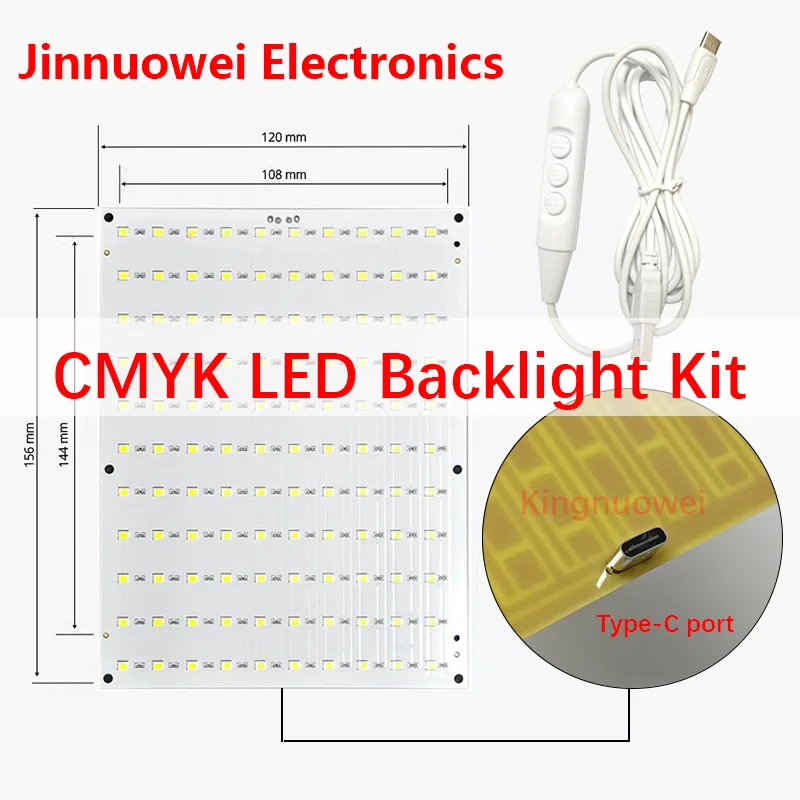 Bambu lab CMYK LED 백라이트 보드 키트 Lithophane LED 백라이트 보드 키트 디밍 가능 케이블 키트