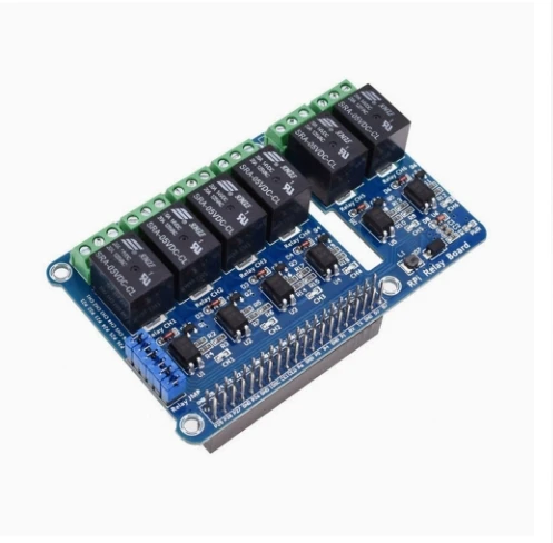 Industrial Relays Module 6 Channel Power Supply Controller Expansion Card With LED for RPi A+ 2B 3B Home Appliances