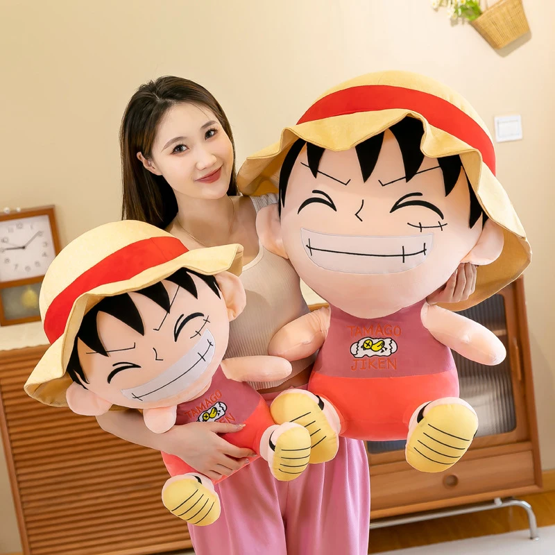 

Плюшевая игрушка Monkey D. Luffy (One Piece), 30-75 см, мягкая кукла, мультяшный аниме-персонаж, подушка-обнимашка, подарок для детей на день рождения, украшение для комнаты