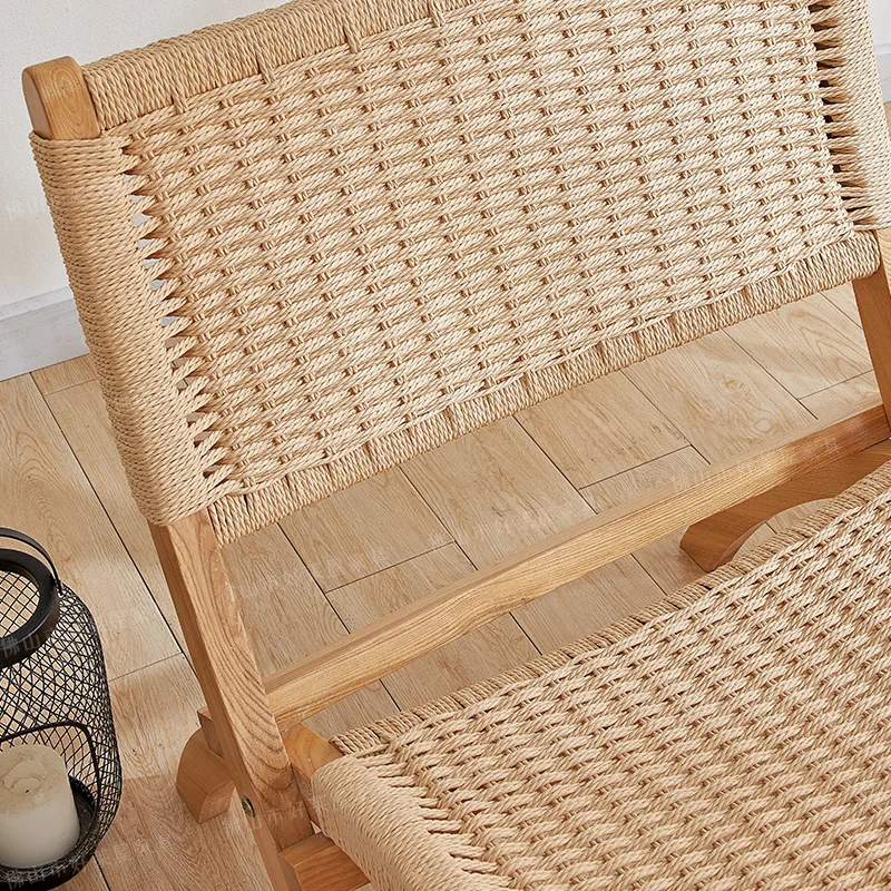 Kursi sofa rotan kayu solid lipat