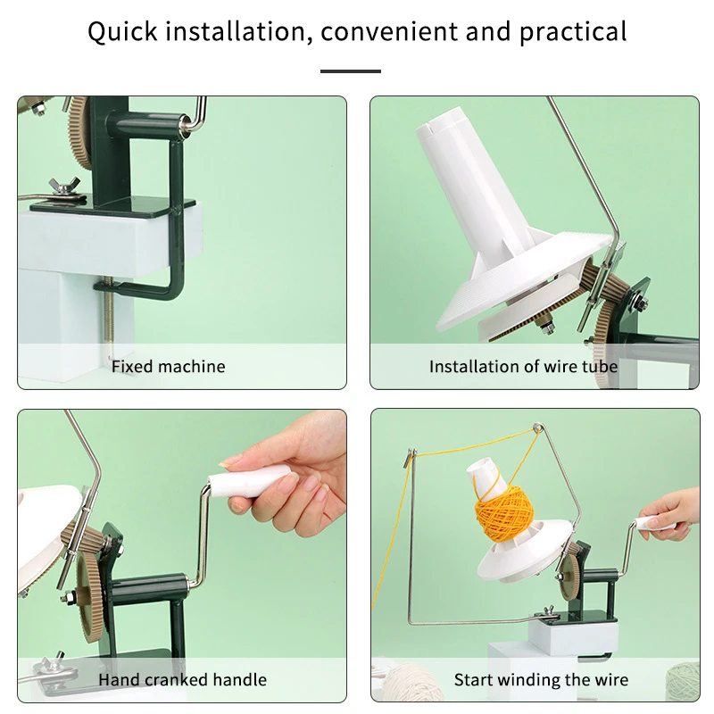 

DIY Sewing Crocheting Craft Hand Operated Yarn Winder Fiber Wool String Ball Thread Winder Machine for Making
