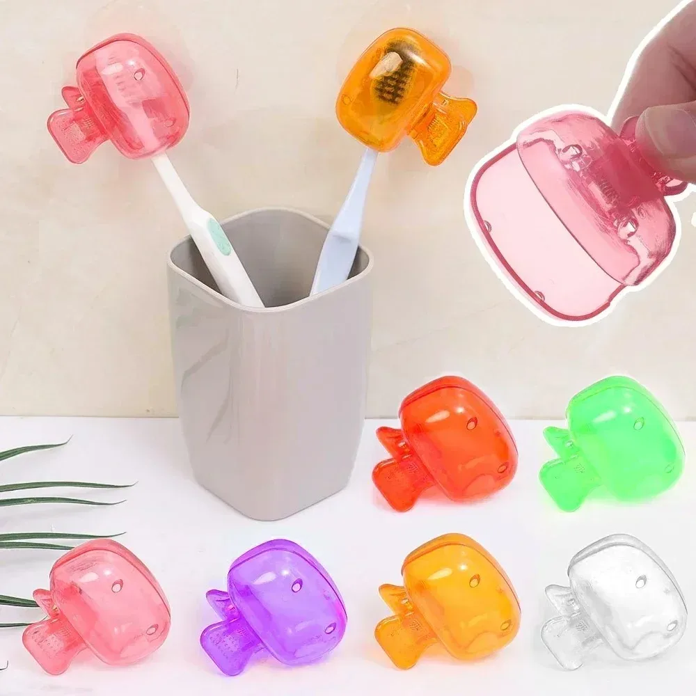20/1PCS Portable Toothbrush Cover Holder Plastic Toothbrush Head Dustproof Clips Travel Hiking Camping Bathroom Brush Caps Case
