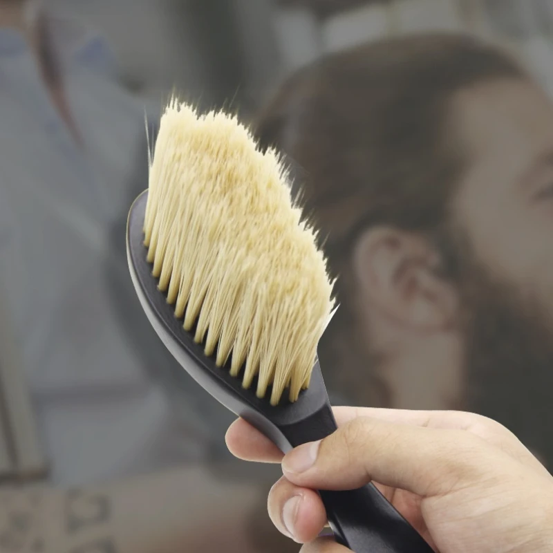 

Barber High Elasticity Face Neck Duster Dressing Table Cleaning Big Soft Brush Hairdressing Hair Clippings Sweeping Tool Wood
