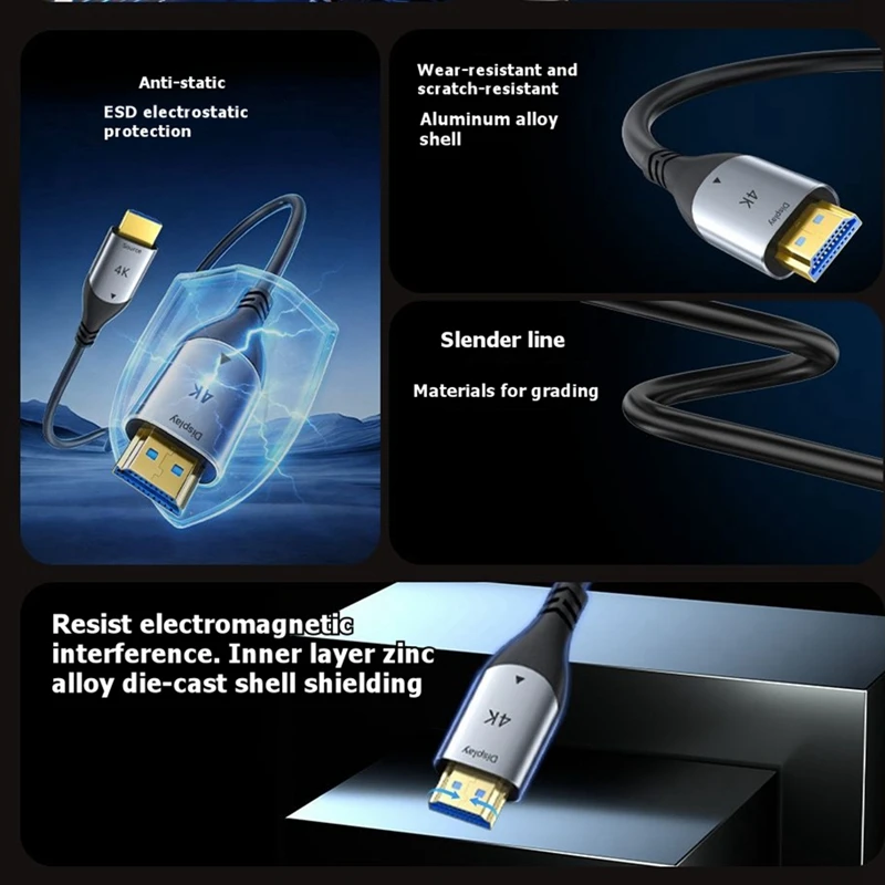 DT98 Fiber Optic 2.0 Cable 4K 60Hz 2K 120Hz 32Gbps 10M for TV Monitor Projector PS5 Long Distance