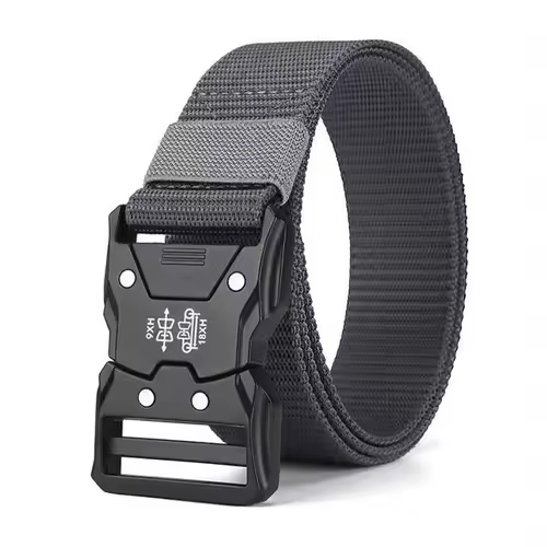 Red Ears Plastic buckle tactical belt men's multifunctional military fan canvas belt outdoor faux nylon training waist belt - Image 17