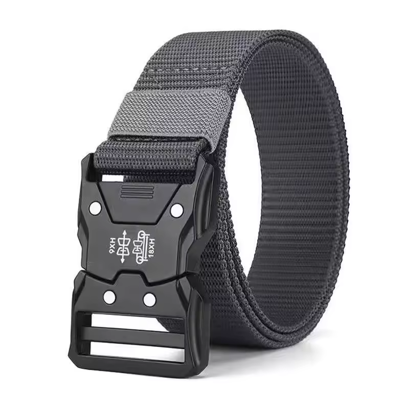 Red Ears Plastic buckle tactical belt men's multifunctional military fan canvas belt outdoor faux nylon training waist belt - Image 17