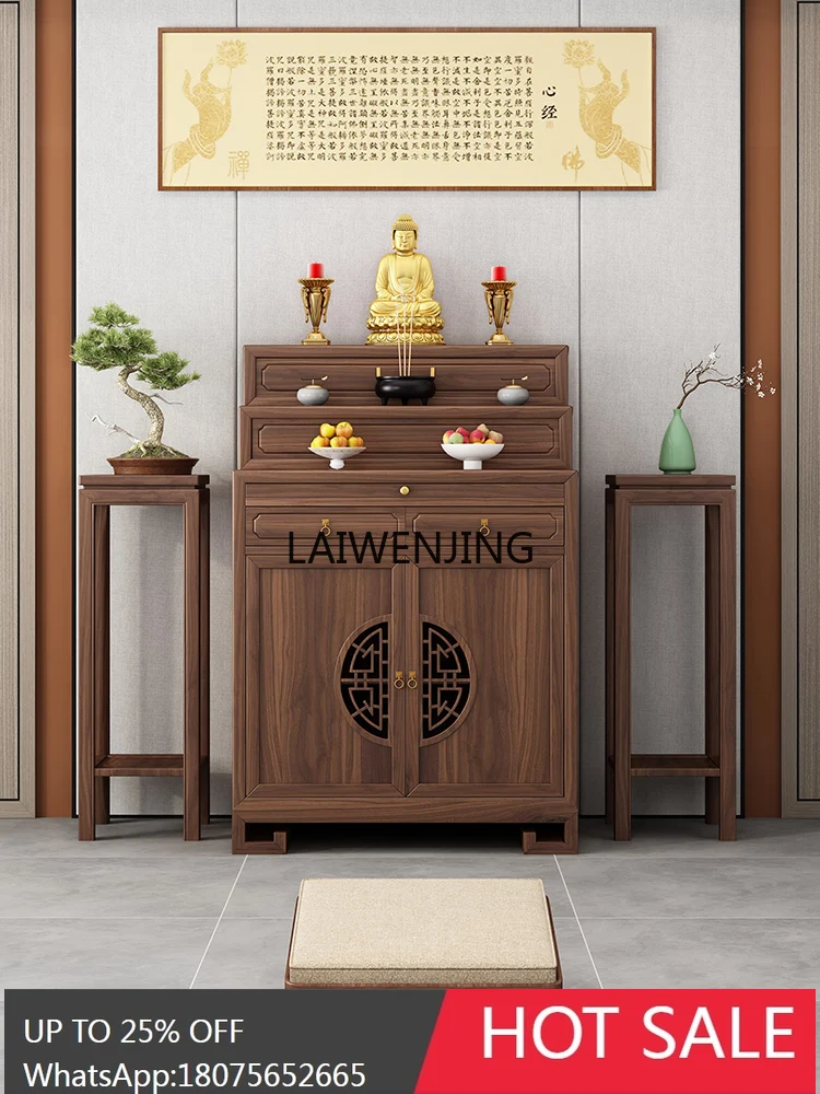 SGF table solid wood household simple Shentai incense case middle hall ladder Buddhist cabinet