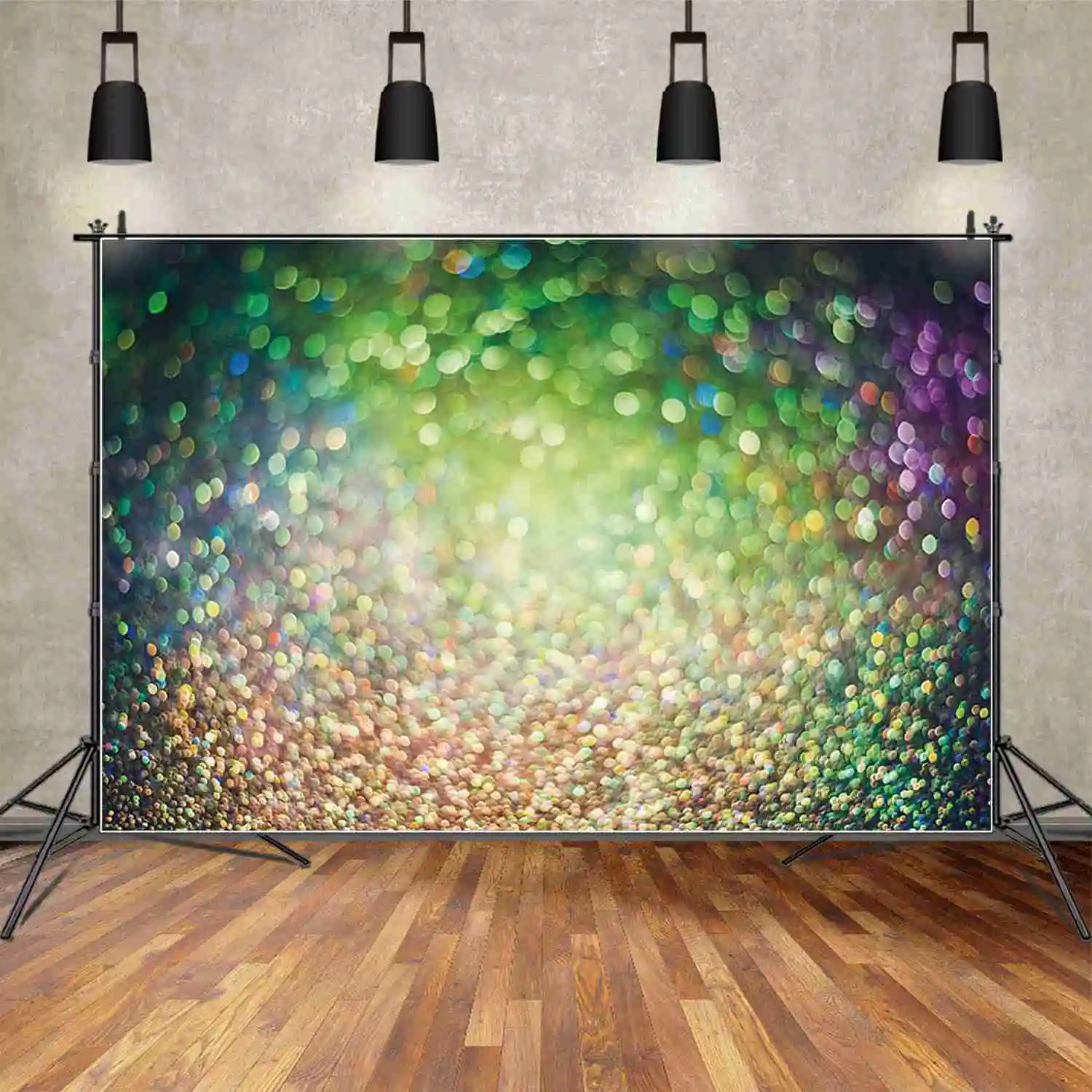 MOON.QG Shimmer Wall Glitter Backdrop Custom Women Men Birthday Background Light Bokeh Wedding Photography Studio Accessories